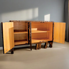 Indian Hand Carved Solid Wooden Elephant Sideboard Indian Hand Carved Solid Wooden Elephant Sideboard