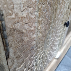 Handmade Indian Furniture Solid Hard Wood Carved Tv Unit in Natural Color Handmade Indian Furniture Solid Hard Wood Carved Tv Unit in Natural Color