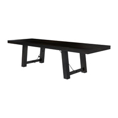 Boston Indian Solid Wood Extendable Dining Table Black Boston Indian Solid Wood Extendable Dining Table Black