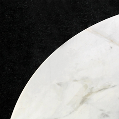 The Attic Kaj Marble and Metal Set of 2 Coffee Tables Black and White The Attic Kaj Marble and Metal Set of 2 Coffee Tables Black and White