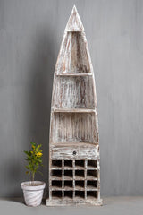 Rajasthan Handcarved Reclaimed Indian Furniture Wooden Boat Bar Rack Rajasthan Handcarved Reclaimed Indian Furniture Wooden Boat Bar Rack