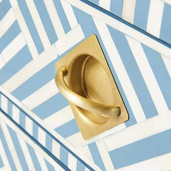 Maaya Bone Inlay Chest of Drawer Sideboard Blue Maaya Bone Inlay Chest of Drawer Sideboard Blue