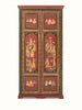 Mughal Hand Painted Solid Wood Cabinet Wardrobe D80 Mughal Hand Painted Solid Wood Cabinet Wardrobe D80