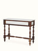 Indian Hand Carved Marble & Sheesham Wood Console Hall Table 24 Indian Hand Carved Marble & Sheesham Wood Console Hall Table 24