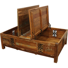 Nirvana Reclaimed Solid Wood Coffee Table With Storage B12 Nirvana Reclaimed Solid Wood Coffee Table With Storage B12