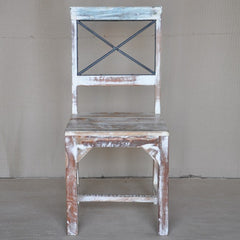 Rustica Reclaimed Boat Timber Dining Chair White Rustica Reclaimed Boat Timber Dining Chair White