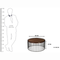 The Attic Brina Solid Wood Metal Coffee Table Honey The Attic Brina Solid Wood Metal Coffee Table Honey