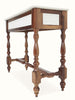 Indian Hand Carved Marble & Sheesham Wood Console Hall Table 24 Indian Hand Carved Marble & Sheesham Wood Console Hall Table 24