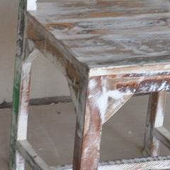 Rustica Reclaimed Boat Timber Dining Chair White Rustica Reclaimed Boat Timber Dining Chair White