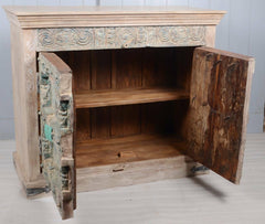 Antique Old Door Vintage Solid Wood 2 Door Sideboard Greenwash Antique Old Door Vintage Solid Wood 2 Door Sideboard Greenwash