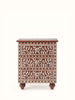 Bone Inlay Sheesham Wood Bedside Table 79 Bone Inlay Sheesham Wood Bedside Table 79