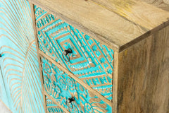 Urban Loft Handmade Solid Mango Wood Carved 4 Drawers 2 Door Sideboard Urban Loft Handmade Solid Mango Wood Carved 4 Drawers 2 Door Sideboard