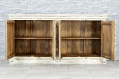 Handmade Indian Furniture Embossed Brass Sideboard with Multicolor Tiles Handmade Indian Furniture Embossed Brass Sideboard with Multicolor Tiles