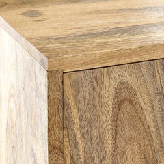 Gfine Sideboard with single door and three drawers made of solid mango wood 81x40x71cm Gfine Sideboard with single door and three drawers made of solid mango wood 81x40x71cm