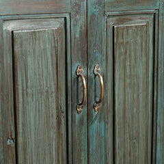 Reclaimed Timber 4 Door Sideboard Rustic Blue Reclaimed Timber 4 Door Sideboard Rustic Blue