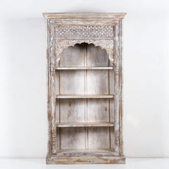 Rajasthan Handmade Indian Furniture Wooden Carved Arch Bookshelf Rajasthan Handmade Indian Furniture Wooden Carved Arch Bookshelf