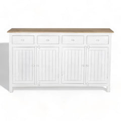 Kraft Bazaar Madrid Sideboard (L) white with distressed Edges 150x40x90Cm Kraft Bazaar Madrid Sideboard (L) white with distressed Edges 150x40x90Cm