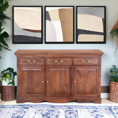 Kraft Bazaar Ajmer Sideboard Walnut Finish 150x40x90Cm Kraft Bazaar Ajmer Sideboard Walnut Finish 150x40x90Cm