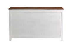 Kraft Bazaar Madrid Sideboard (M) White with Distressed Edges 130x35x80Cm Kraft Bazaar Madrid Sideboard (M) White with Distressed Edges 130x35x80Cm