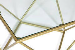 Kraft Bazaar Valerie Small Coffee Table in Gold 63x63x45Cm Kraft Bazaar Valerie Small Coffee Table in Gold 63x63x45Cm