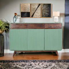 Kraft Bazaar Rodondo Sideboard (L) in Olive Green 140x40x92Cm Kraft Bazaar Rodondo Sideboard (L) in Olive Green 140x40x92Cm