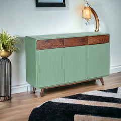 Kraft Bazaar Rodondo Sideboard (L) in Olive Green 140x40x92Cm Kraft Bazaar Rodondo Sideboard (L) in Olive Green 140x40x92Cm