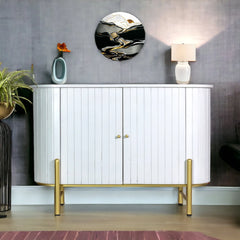 Kraft Bazaar Oval Sideboard (S) in Decu White 120x40x80Cm Kraft Bazaar Oval Sideboard (S) in Decu White 120x40x80Cm