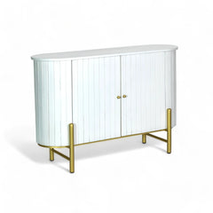 Kraft Bazaar Oval Sideboard (S) in Decu White 120x40x80Cm Kraft Bazaar Oval Sideboard (S) in Decu White 120x40x80Cm