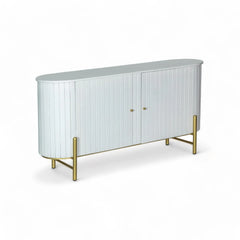 Kraft Bazaar Oval Sideboard (L) in Decu White 160x45x80Cm Kraft Bazaar Oval Sideboard (L) in Decu White 160x45x80Cm
