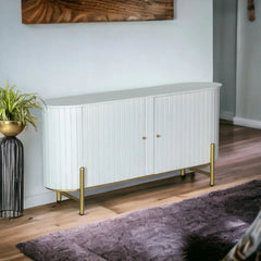 Kraft Bazaar Oval Sideboard (L) in Decu White 160x45x80Cm Kraft Bazaar Oval Sideboard (L) in Decu White 160x45x80Cm