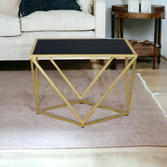 Kraft Bazaar Valerie Coffee Table (S) with Tinted Glass 63x63x45Cm Kraft Bazaar Valerie Coffee Table (S) with Tinted Glass 63x63x45Cm