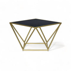 Kraft Bazaar Valerie Coffee Table (S) with Tinted Glass 63x63x45Cm Kraft Bazaar Valerie Coffee Table (S) with Tinted Glass 63x63x45Cm
