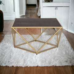 Kraft Bazaar Valerie Coffee Table with Wood top 79x79x45Cm Kraft Bazaar Valerie Coffee Table with Wood top 79x79x45Cm