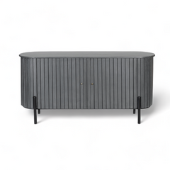Kraft Bazaar Oval Sideboard (L) in Premium Platina Grey 160x45x80Cm Kraft Bazaar Oval Sideboard (L) in Premium Platina Grey 160x45x80Cm