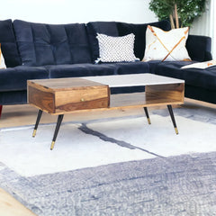 Kraft Bazaar Tyrel Sheesham Coffee Table with 1 Drawer 100x50x40Cm Kraft Bazaar Tyrel Sheesham Coffee Table with 1 Drawer 100x50x40Cm