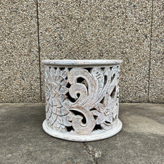 Hand Carved Indian Mango Wood Round Coffee Table 60X60X50CM Hand Carved Indian Mango Wood Round Coffee Table 60X60X50CM