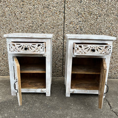 Indian Hand Carved Solid Wooden Bedside Table 50X40X68CM Indian Hand Carved Solid Wooden Bedside Table 50X40X68CM