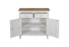 Kraft Bazaar Madrid Sideboard (S) White with Distressed Edges 80x35x80Cm Kraft Bazaar Madrid Sideboard (S) White with Distressed Edges 80x35x80Cm