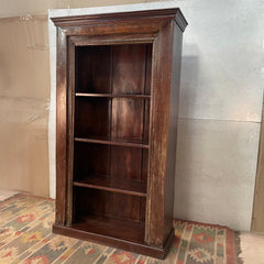 Handcrafted Indian Furniture Carved Solid Hard Wood Bookshelf in Dark Brown 108x46x205Cm Handcrafted Indian Furniture Carved Solid Hard Wood Bookshelf in Dark Brown 108x46x205Cm