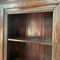 Handcrafted Indian Furniture Carved Solid Hard Wood Bookshelf in Dark Brown 108x46x205Cm Handcrafted Indian Furniture Carved Solid Hard Wood Bookshelf in Dark Brown 108x46x205Cm