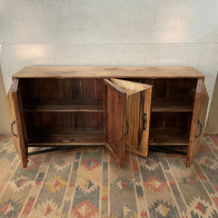 Indian Furniture Handmade Solid Wood Sideboard Carved 4 Doors Brown Modish 180x40x93Cm Indian Furniture Handmade Solid Wood Sideboard Carved 4 Doors Brown Modish 180x40x93Cm