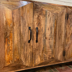 Indian Furniture Handmade Solid Wood Sideboard Carved 4 Doors Brown Modish 180x40x93Cm Indian Furniture Handmade Solid Wood Sideboard Carved 4 Doors Brown Modish 180x40x93Cm