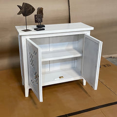 Handcrafted Indian Furniture Carved Solid Hard Wood 2 Mirror Doors Cabinet White 81x31x75cm Handcrafted Indian Furniture Carved Solid Hard Wood 2 Mirror Doors Cabinet White 81x31x75cm