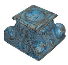 Antique Handcarved Old Pillar Candle Stand Antique Handcarved Old Pillar Candle Stand