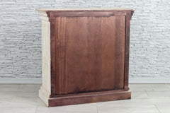 Urban Loft Old Door Handmade Solid Mango Wood Carved Sideboard in White Urban Loft Old Door Handmade Solid Mango Wood Carved Sideboard in White
