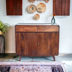 Kraft Bazaar Rodondo Sideboard (S) in American Walnut Finish 100x40x85Cm Kraft Bazaar Rodondo Sideboard (S) in American Walnut Finish 100x40x85Cm