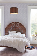 Peacock design inspired heavy Hand Carved Solid Wood Bed Brown tone 115 Peacock design inspired heavy Hand Carved Solid Wood Bed Brown tone 115