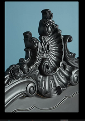 Indian Hand Carved Solid Wood King Size Bed Black 124 Indian Hand Carved Solid Wood King Size Bed Black 124