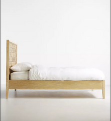 Indian Hand Carved Solid Wood King Size Bed Natural 126 Indian Hand Carved Solid Wood King Size Bed Natural 126