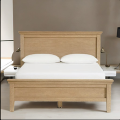 Indian Hand Carved Solid Wood King Size Bed Natural 127 Indian Hand Carved Solid Wood King Size Bed Natural 127